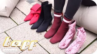 SOCKEN SCHUHE und PERLENKLEID Styling MustHaves im Herbst  taff  ProSieben [upl. by Nerat688]