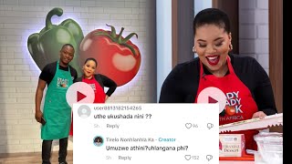 Gatvol Tirelo responds to mean comments after her cooking show 😭 [upl. by Wyatan]