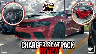 2023 Dodge Charger Wide body Scatpack WalkAround STARTUP amp Review [upl. by Skricki]