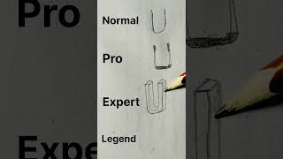 Normal Pro Expert Legend drawing handmade easy trending letter 1million viralshorts [upl. by Chrissy]