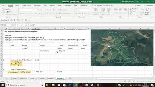 Peak runoff using the rational method 2  Hydrology [upl. by Asilem]