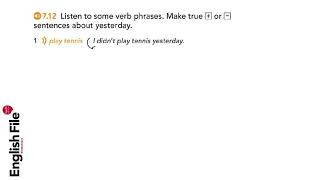 English File elementary 4th edition SB712 [upl. by Mikiso]