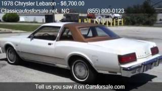 1978 Chrysler Lebaron  for sale in  NC 27603 VNclassics [upl. by Pollard]