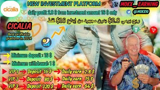 CICALIANew Investment Platform 🏆 deposit 16💲daily withdrawal 28💲🎉crypto usdt investing [upl. by Greer18]