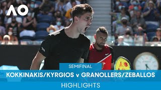 KokkinakisKyrgios v GranollersZeballos Highlights SF  Australian Open 2022 [upl. by Esmerelda32]