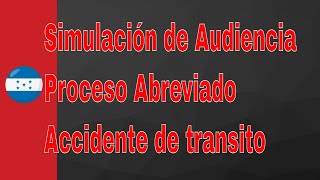 simulación de audiencia del proceso abreviado  accidente de transito [upl. by Nyllek392]