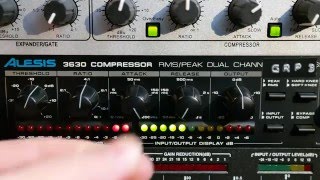 Alesis 3630 Compressor Drums Guitars Vocals amp Full Mix [upl. by Tanah]