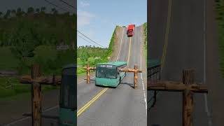 Buses amp Cargo Trucks vs Logs Trap  BeamNGdrive shorts beamngdrive bus [upl. by Danais]