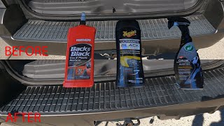 Testing different plastic restore products Mothers Meguiars Turtle Wax [upl. by Shaylyn]