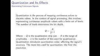 Module 2 Sampling and Quantization [upl. by Krahling]