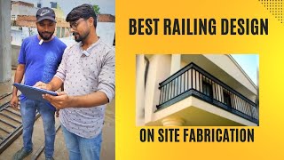 best railing design for exterior 👷🤔 construction on site fabrication railing best design [upl. by Luigi]