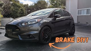 Ford Fiesta ST Front Brake Pads and Rotor DIY  Complete Tutorial [upl. by Noivax]