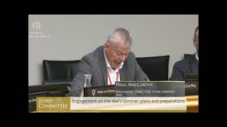 Presentation by Niall McCarthy of Cork airport Oireachtas Transport Committee June 19 2024 [upl. by Reld]