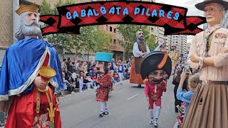 Cabalgata de Gigantes y Cabezudos Pilares 2024 [upl. by Pirbhai]