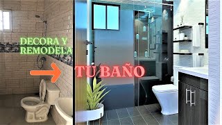 CÓMO Remodelar y decorar tu baño con simples detalles [upl. by Limber]