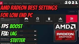 🔧AMD Radeon Best Settings for Low End PC 2021 [upl. by Nellaf795]