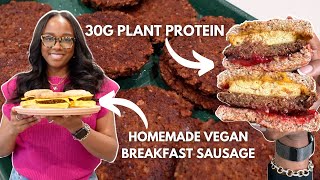 The BEST PlantBased Sausage Patty Recipe  Vegan amp Vegetarian Friendly [upl. by Dowdell]