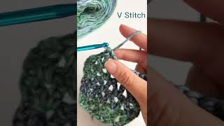 LEFT HANDED Crochet Stitch Tutorial Double Crochet V Stitch crochet shortscrochet crocheting [upl. by Hootman]