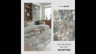 Stylish Rugette Rugs  PetFriendly Machine Washable  15 OFF Code RUGETTE15  Free UK Delivery [upl. by Josepha]