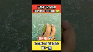 TENNIS INSWING BOWLING TUTORIAL 🔥🤯 shorts cricket bowling inswing tennisballcricket tutorial [upl. by Aicnetroh643]