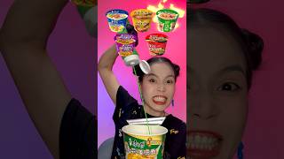 Color Ramen ASMR 🌈🍜 food mukbang asmr challenge [upl. by Jeffy]