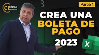 Modelo de BOLETA DE PAGO en Excel 2023 Parte 1 [upl. by Cinderella]