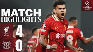 Luis Diaz HATTRICK Liverpool 40 Bayer Leverkusen  Champions League Highlights [upl. by Tatiana]