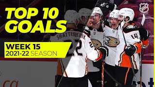 Top 10 Goals from Week 15 of the 202122 NHL Season [upl. by Ecenahs]