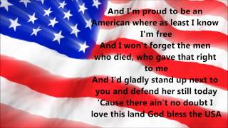 Lee Greenwood  God Bless The USA Lyrics [upl. by Emorej]