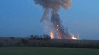 ANTARES EXPLODES Panic at the press site Orbitals rocket blows up [upl. by Labaw]