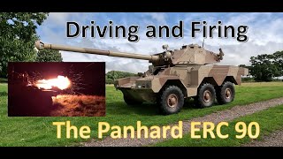 Panhard ERC90 driving and firing [upl. by Yecnay]