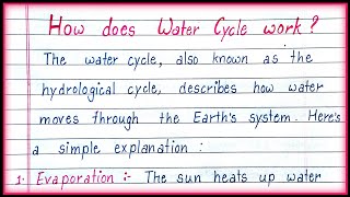 How Does Water Cycle Work  Explain Water Cycle Process [upl. by Goodkin]