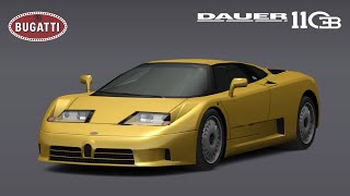 4K Enthusia プロレース Bugatti EB110 Dauer 1991・ ブガッティ EB110 ダウアー Route de la SEINE 3 laps [upl. by Claire]