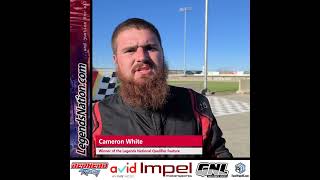 Cameron White Legends National Qualifier Winner  Hawkeye Downs Speedway  9724  Legends Nation [upl. by Zeph]