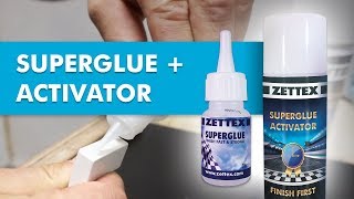 Zettex Superglue amp Activator  Ultrafast hardening glue [upl. by Hoover248]