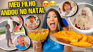 NOSSA FESTA DE NATAL COMPLETA MEU FILHO ANDOU PELA PRIMEIRA VEZ🥹😱❤️ [upl. by Elylrac702]