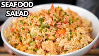 This Is My Favorite Summer Side Dish Recipe  How To Make Seafood Salad [upl. by Aihsit]