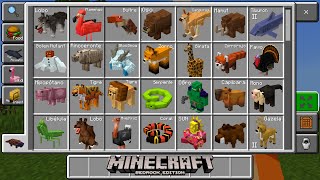 MAS DE 100 NUEVOS ANIMALES PARA MINECRAFT PE 121 BEDROCK  Mo Creatures Mod Minecraft PE 121 MCPE [upl. by Pail]