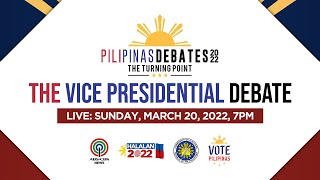 PiliPinas Debates 2022 The Turning Point  The Vice Presidential Debate  ABSCBN News livestream [upl. by Yesiad]