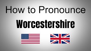 How To Pronounce Worcestershire  Worcestershire Sauce 2024 [upl. by Linda]