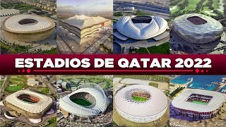 Los ESPECTACULARES Estadios del Mundial QATAR 2022 🏟️🇶🇦  Capacidad y Fixture por estadio [upl. by Esylla]