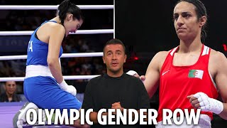 Olympics gender row erupts after female boxer gives up against fighter barred from competing in 2023 [upl. by Hun]