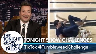 Tonight Show Challenges TikTok TumbleweedChallenge [upl. by Bodkin725]