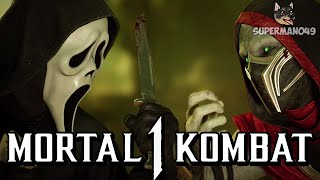 Mortal Kombat 1 NEW Ghostface Vs Ermac Intro Ghostface DLC [upl. by Hardigg]