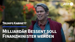 USInvestor Scott Bessent soll Trumps Finanzminister werden  AFP [upl. by Kwan681]