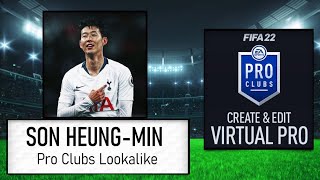 FIFA 22  How to Create Son Heung Min  Pro Clubs Lookalike [upl. by Elon]