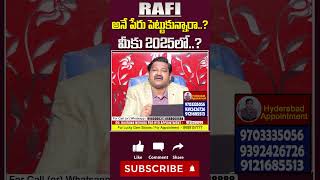 RAFI Name Numerology 2025 Prediction  2025 Prediction Dr KHIRONN NEHURU  ManamTv [upl. by Neelrac110]