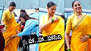 Genelia DSouza Looks STUNNING In Yellow Saree  Genelia DSouza Latest Video  Daily Culture [upl. by Doubler]