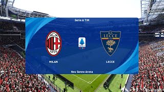 AC Milan vs Lecce 27092024 Serie A PES 2021 [upl. by Suitangi]