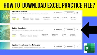 How to download excel practice file [upl. by Xanthus]